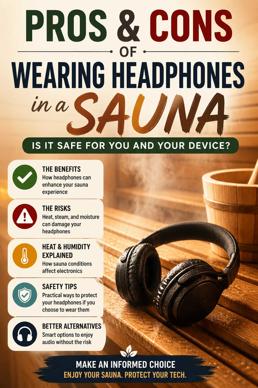 Pros and Cons of Wearing Headphones in a Sauna