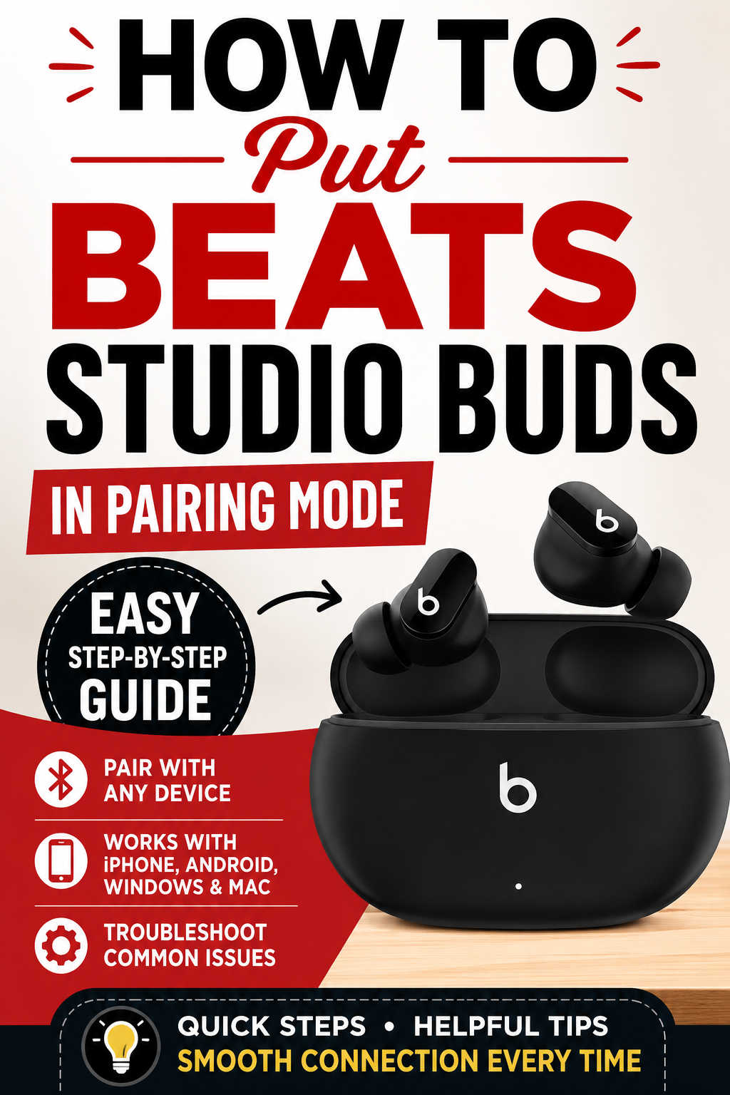 How to Put Beats Studio Buds in Pairing Mode