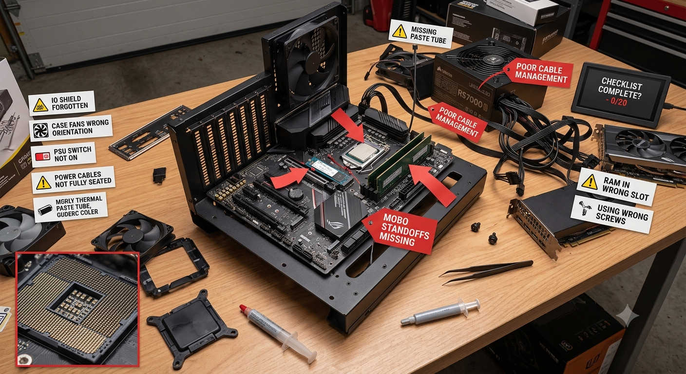 20 Common PC Building Mistakes to Avoid