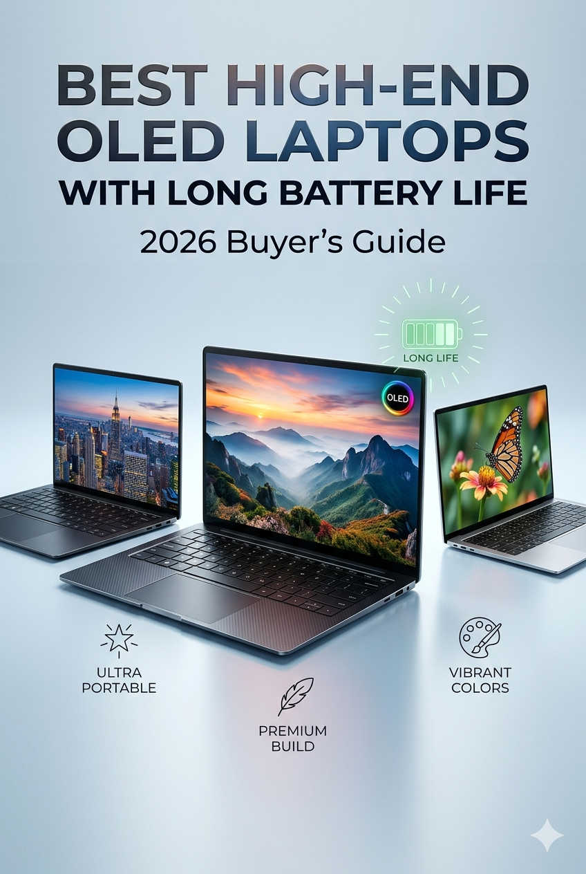 Best High-End OLED Laptops With Long Battery Life (2026 Buyer’s Guide)