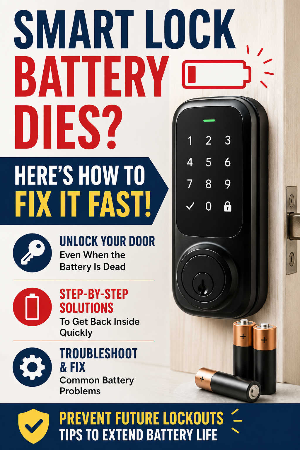 Smart Lock Battery Dies? How to Fix It