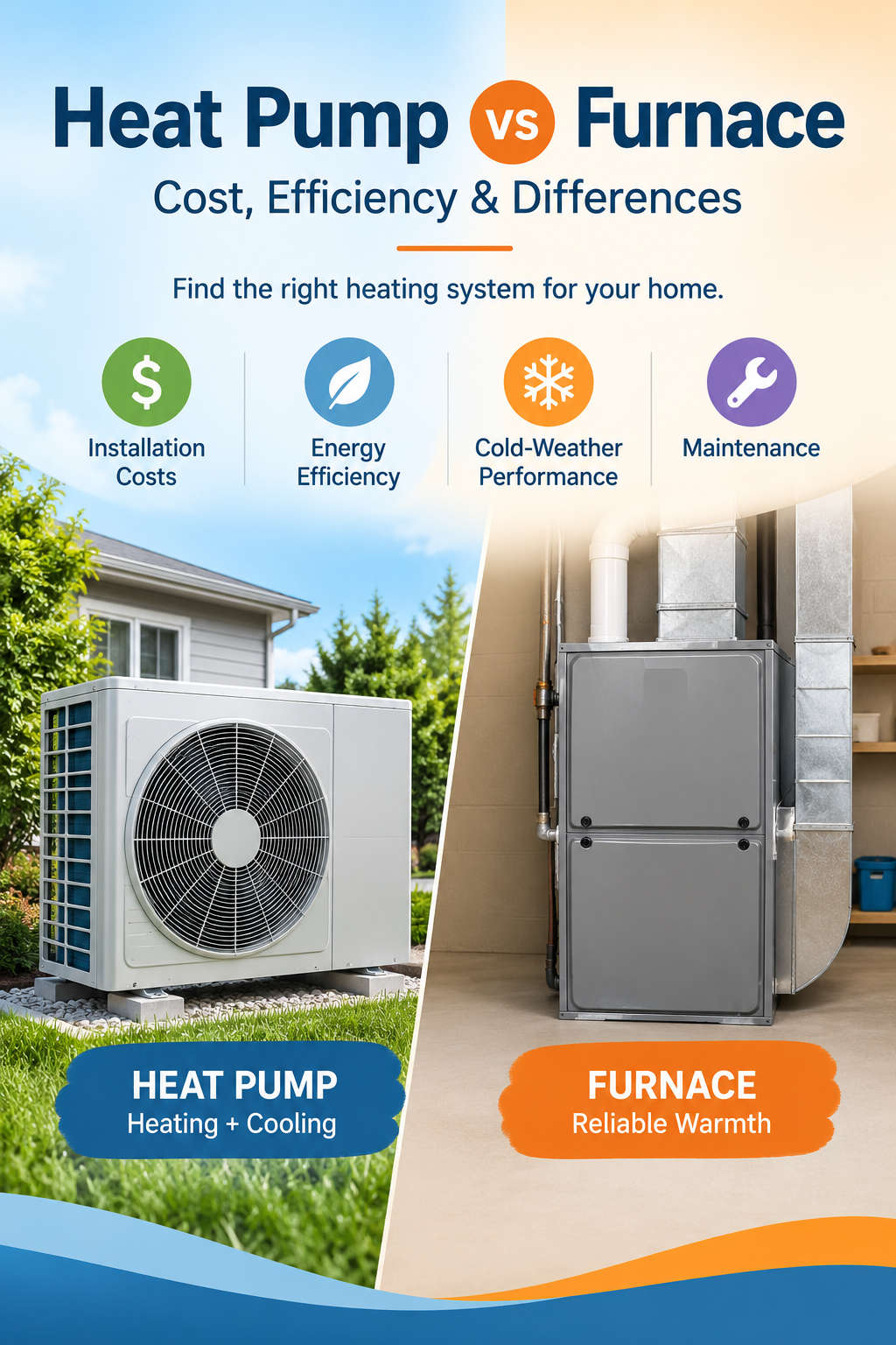 Heat Pump vs Furnace: Cost, Efficiency & Differences
